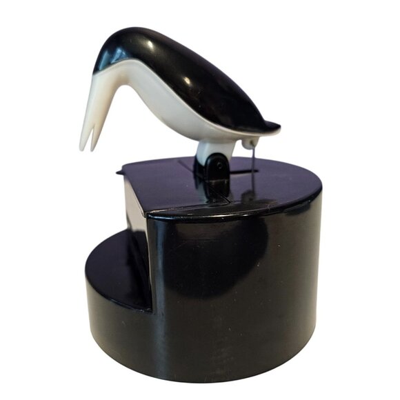 Penguin Bird Toothpick Dispenser Holder Vintage Mechanical Plastic Novelty MCM - Picture 4 of 8